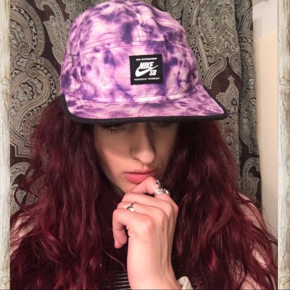Purple tie dye Nike sb 5 panel hat
